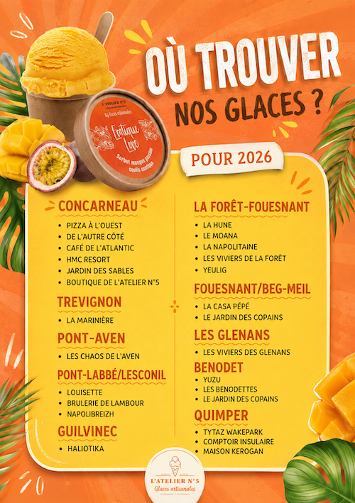 où trouver les glaces de L'atelier n5